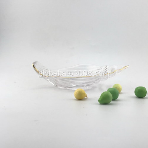 Pattern Conch-shaped Glass Plate Starfish Seashell Glass Plates Dish Supplier